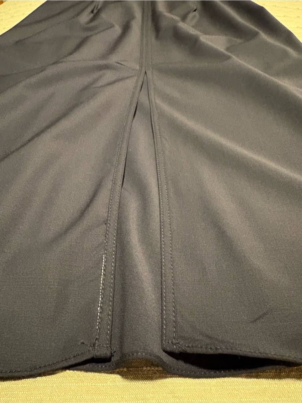 NWT Zara ZW Collection Wool-Blend Draped Navy Darted Dress size XL. - Picture 7 of 7
